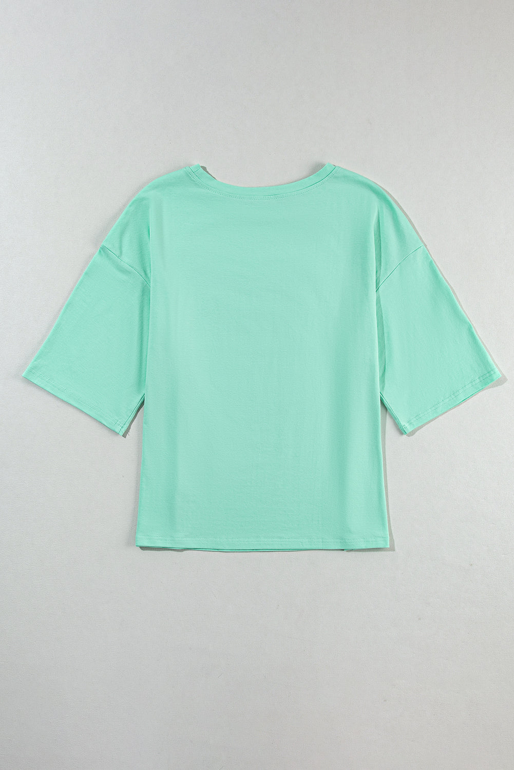 Colourblock Star Patched Half Sleeve Oversized Tee | Moonlight Jade