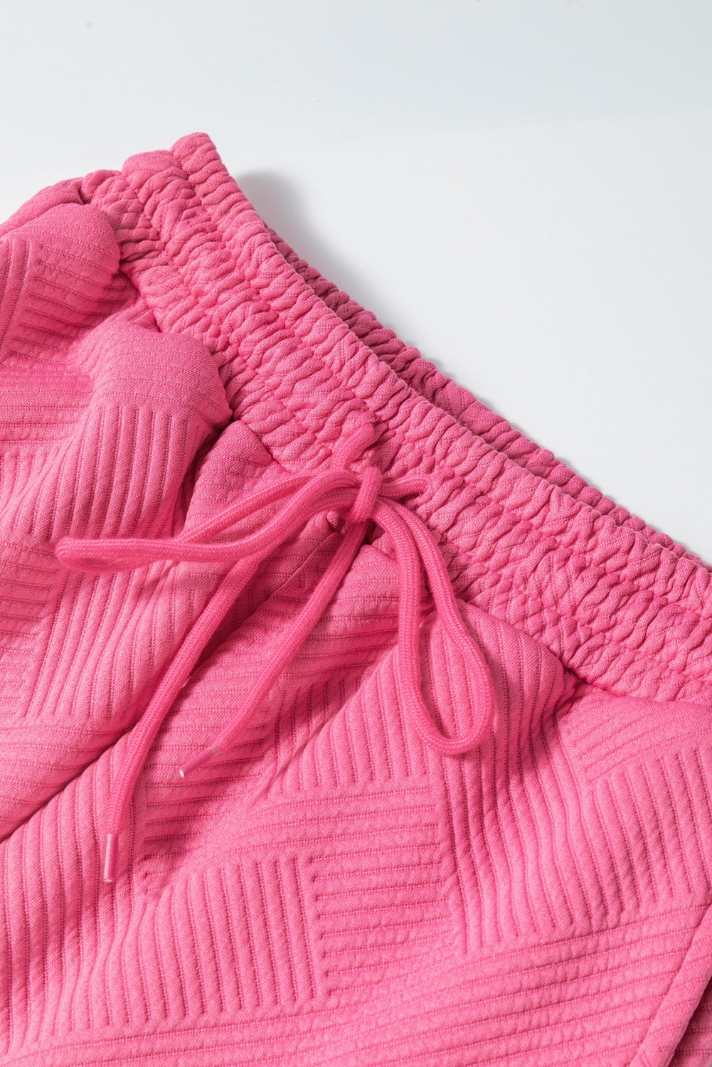 Ultra Loose Textured 2 Piece Slouchy Outfit | Strawberry Pink