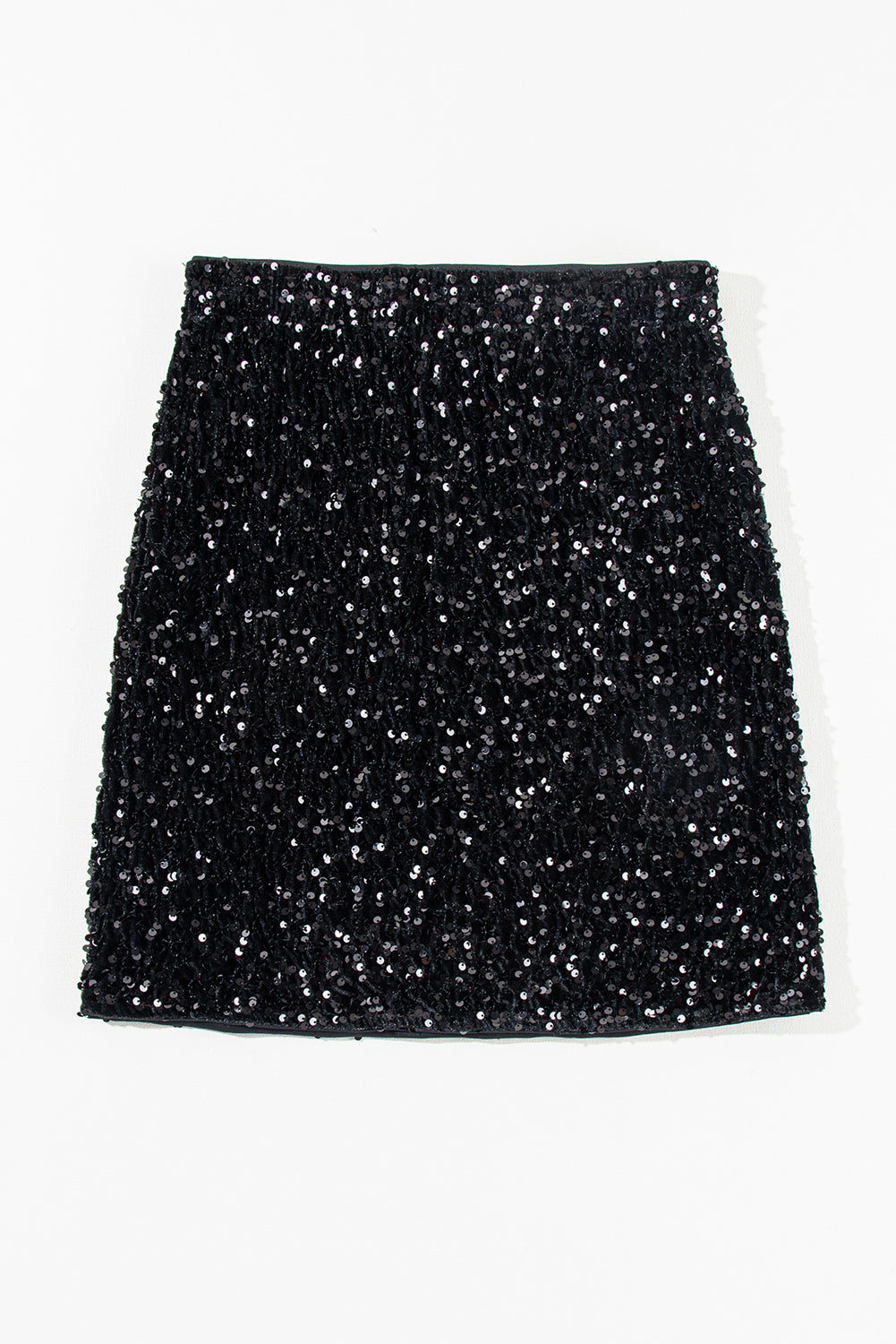 Sequin Bodycon Mini Skirt | Black