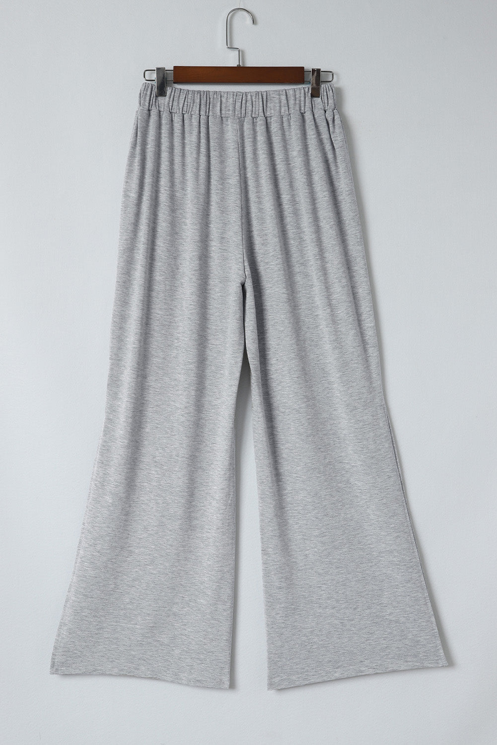 Side Slits Wide Leg High Waist Pants | Gray