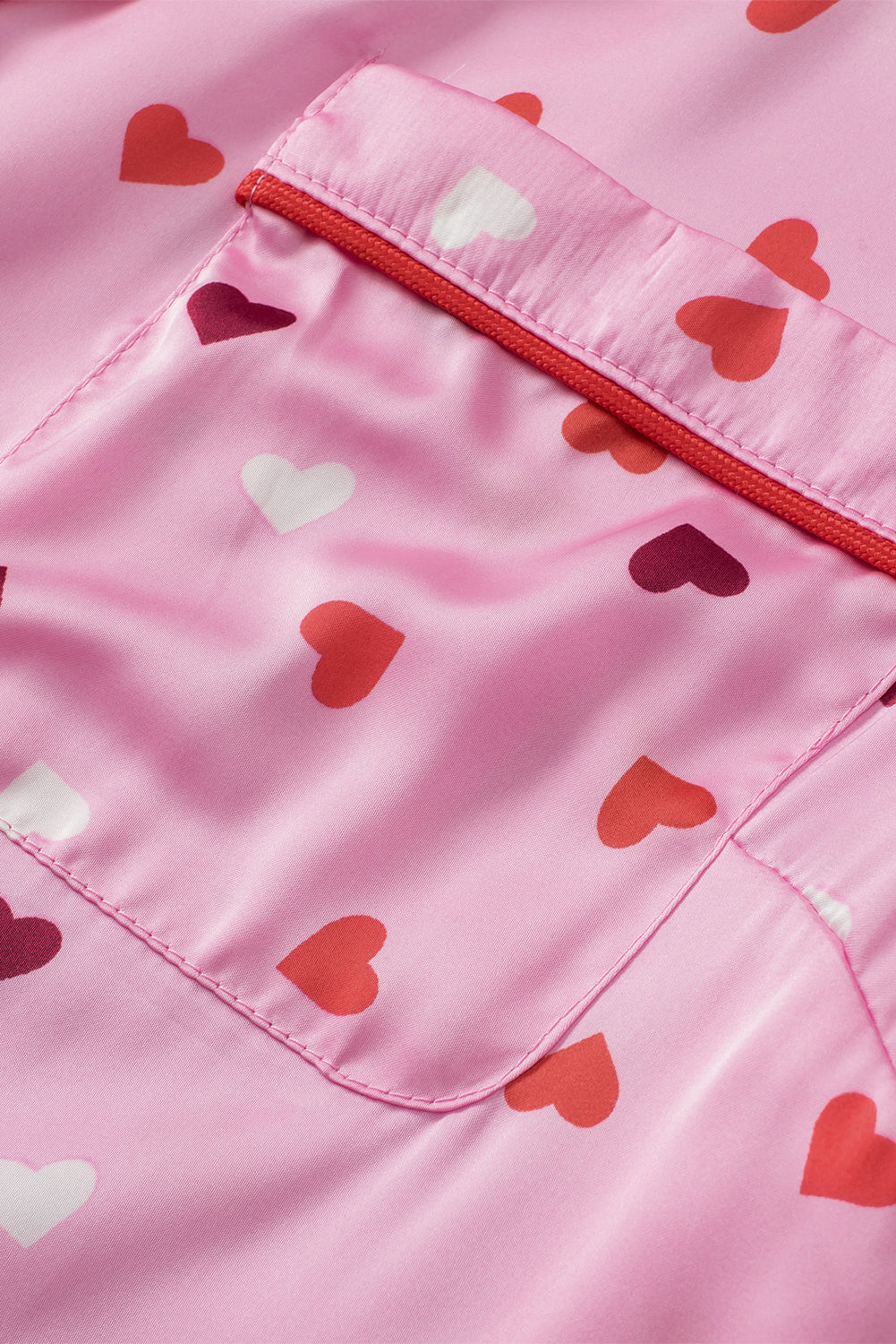 Valentine Heart Shape Print Plus Size Sleepwear | Pink