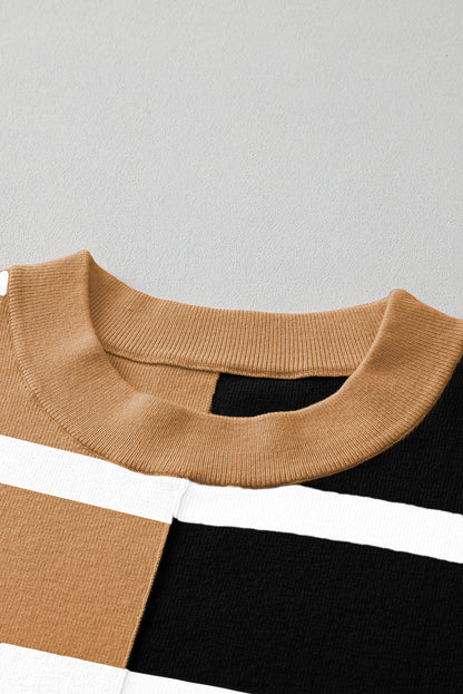 Colourblock Oversized Sweater | Light French Beige