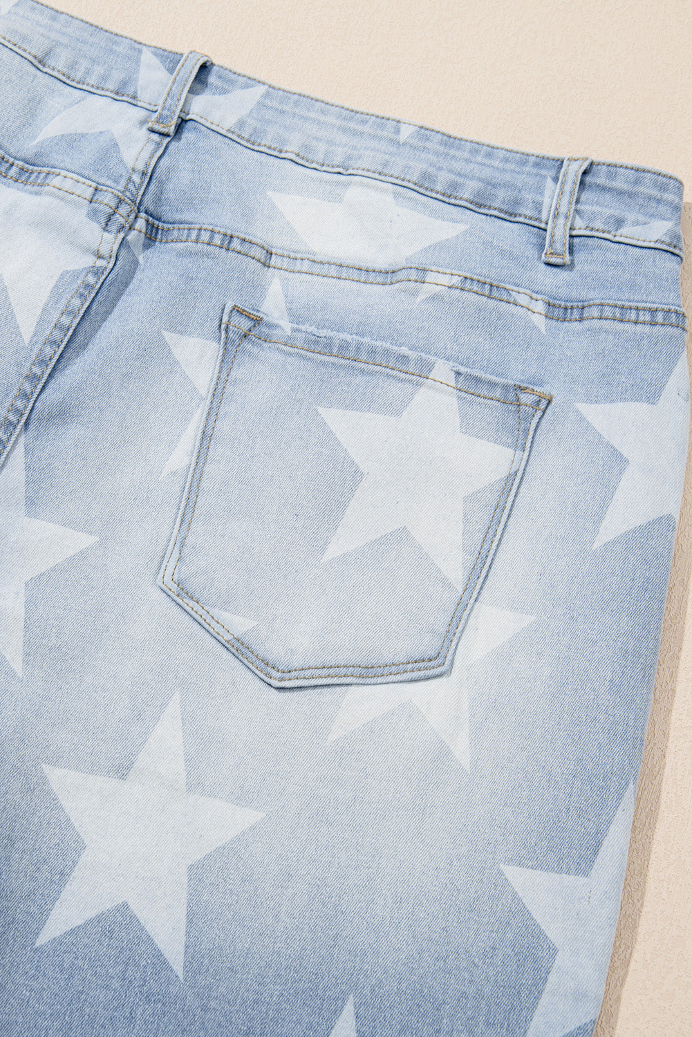 High Waist Star Pattern Plus Size Jeans | Beau Blue