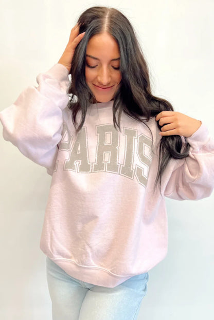 Pairs Graphic Oversized Sweatshirt | Pink