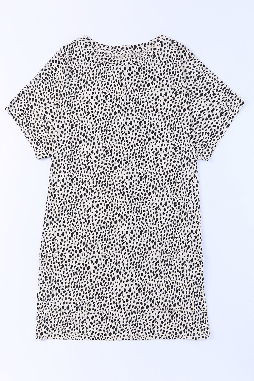 Print Side Pockets Tunic Top | Leopard