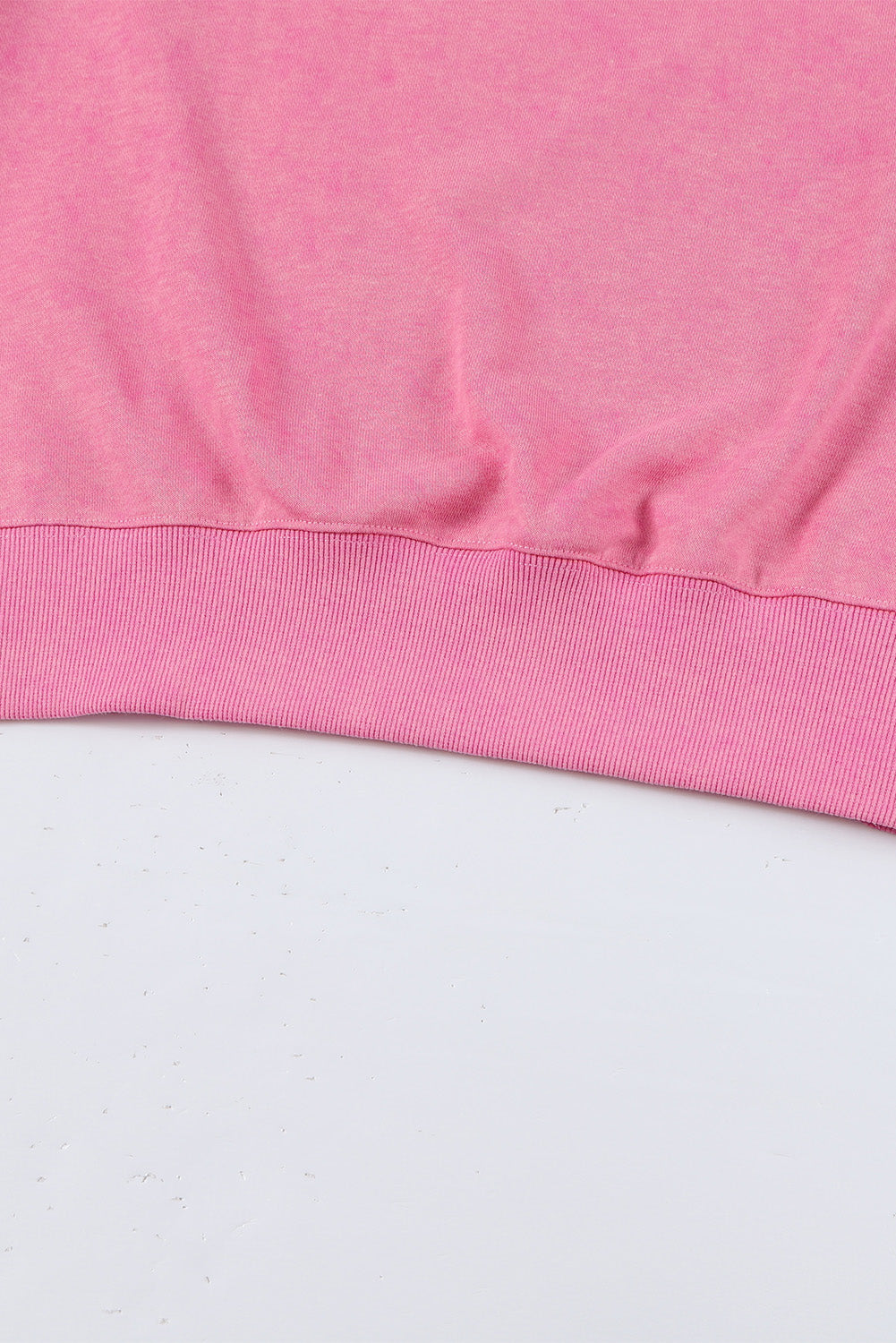 Drop Shoulder Ribbed Trim Oversized Sweatshirt | Pink