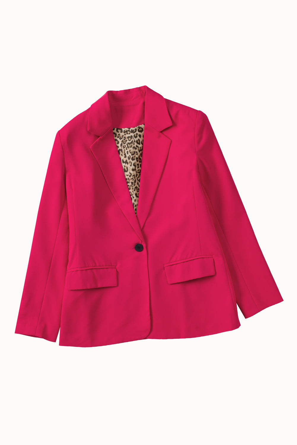 Leopard Lined Blazer | Rose