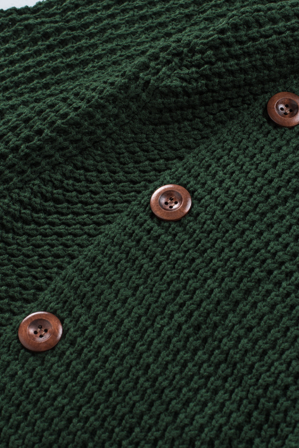 Olive Buttoned Wrap Turtleneck Sweater | Green