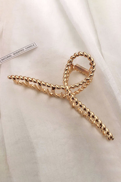 Twist Large Alloy Hair Clip | Gold