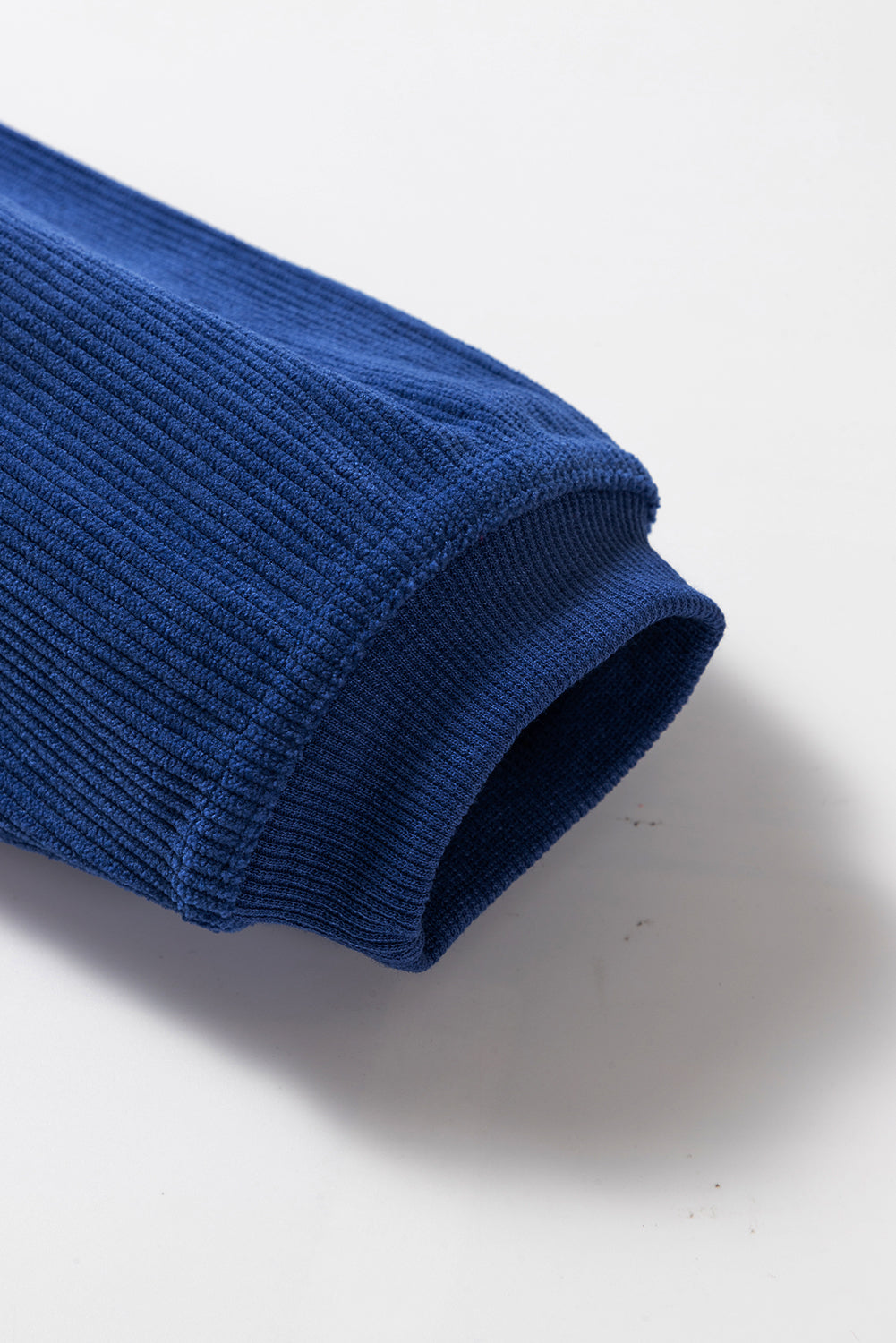 Ribbed Corduroy Oversized Sweatshirt | Dark Blue