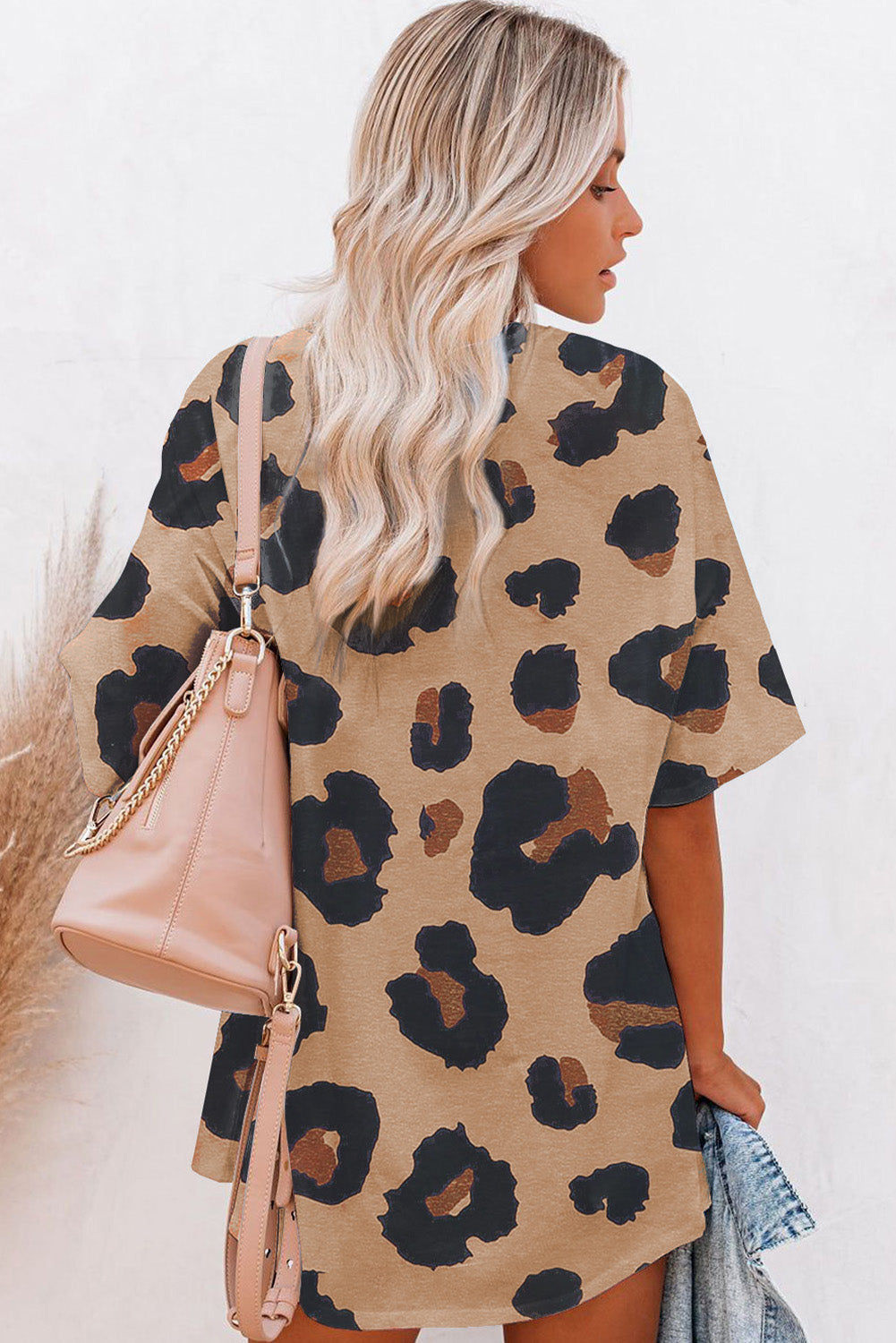 Texas Rope Bowknot Print Oversized T Shirt | Leopard