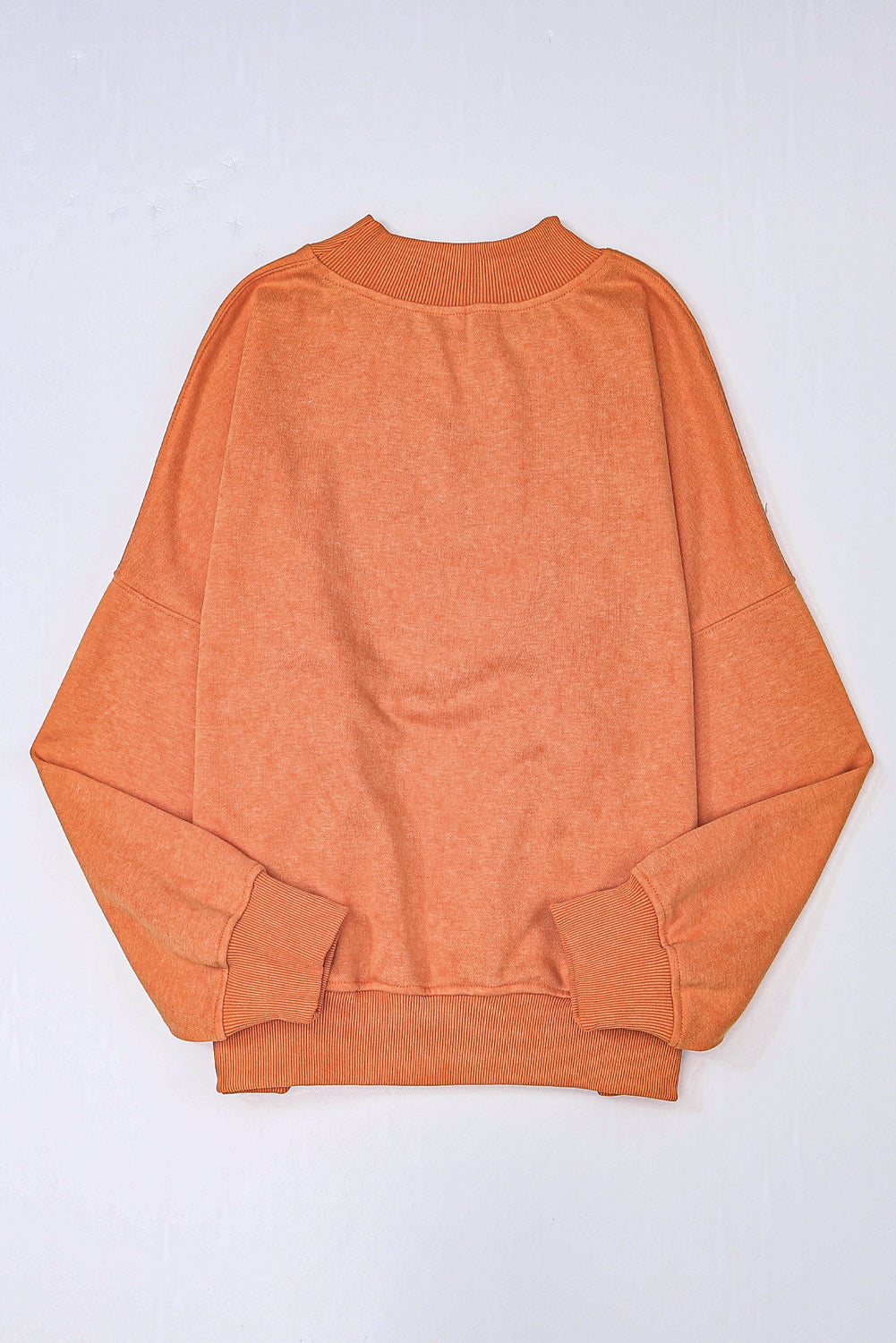 Drop Shoulder Crew Neck Pullover Sweatshirt | Orange