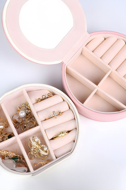 Jewelry Organizer Cases With Mirror | Light Pink