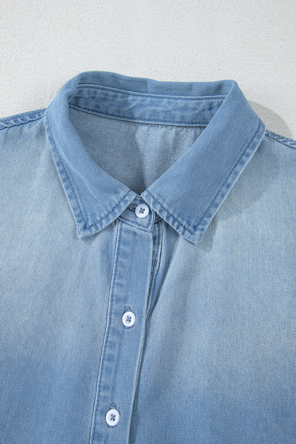 Risen Medium Washed Denim Shirt Dress | Beau Blue