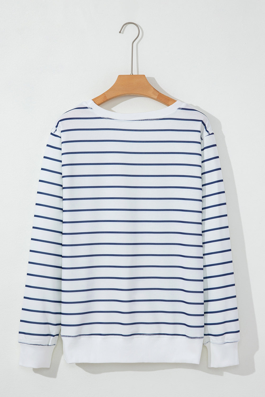 Printed Plus Size Long Sleeve Top | Stripe