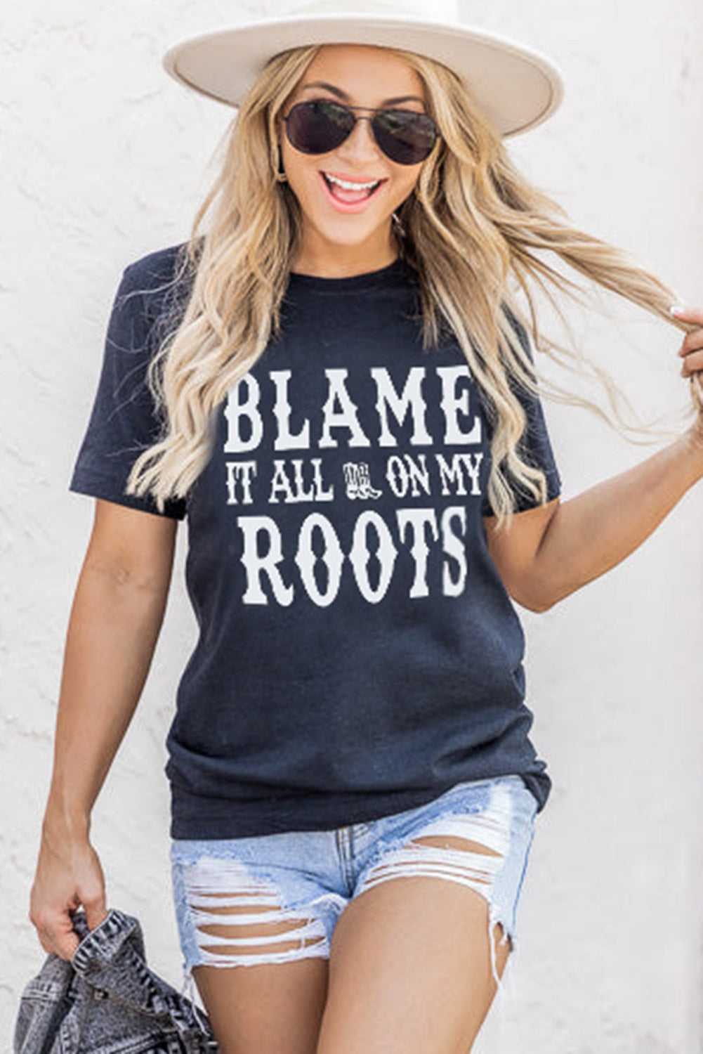 Blame It All On My Roots Graphic Tee | Black