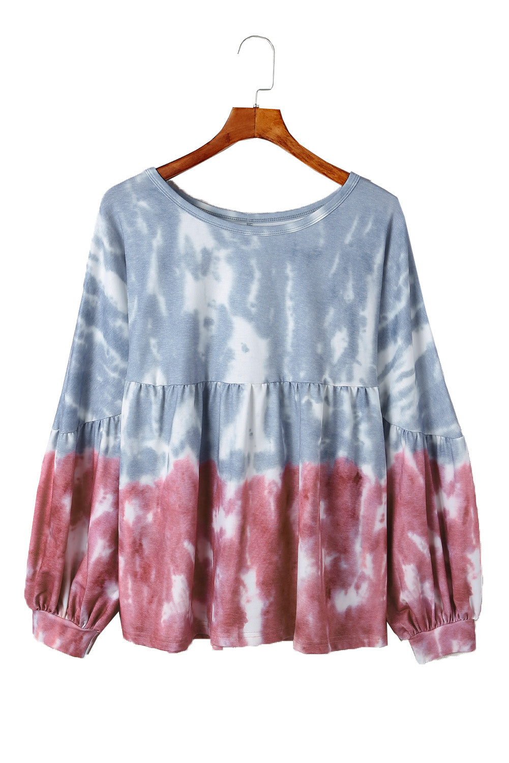 Tie Dye Bishop Sleeve Loose Sweatshirt | Multicolour