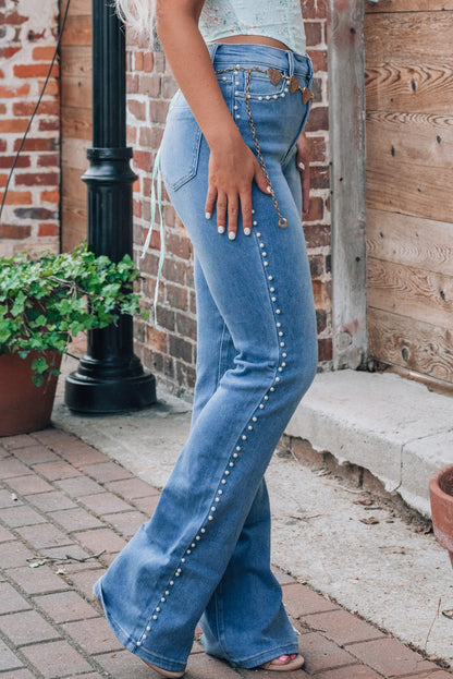 Pearl Boot Cut Denim Jeans | Dusk Blue