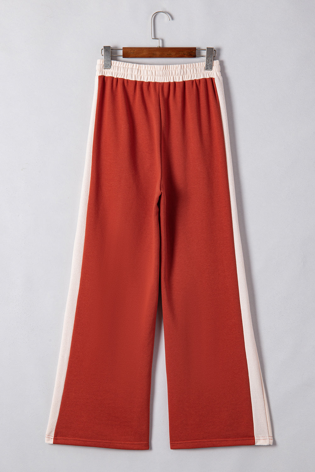 Colour Block Drawstring High Waist Wide Leg Pants | Flamingo