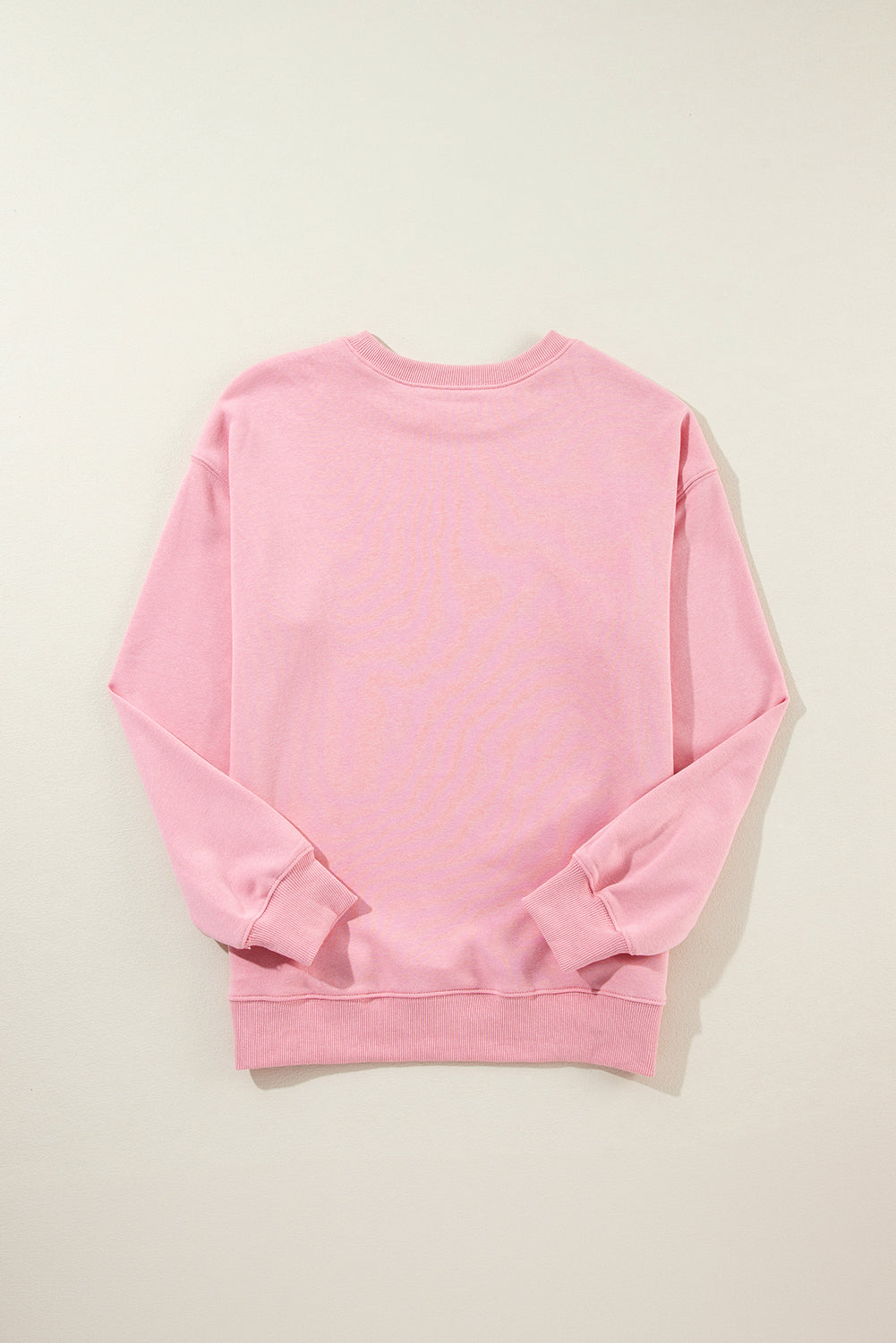 Solid Classic Crewneck Pullover Sweatshirt | Pink