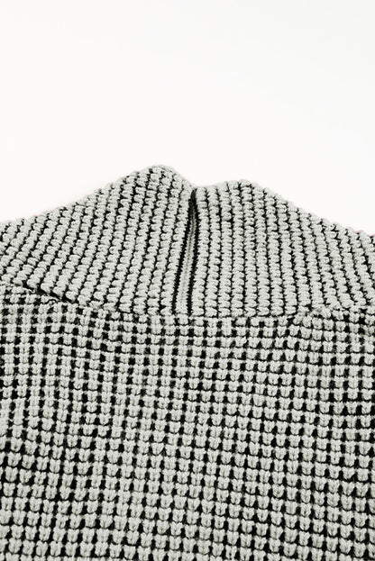 Textured Knit Pocketed Duster Cardigan | Gray