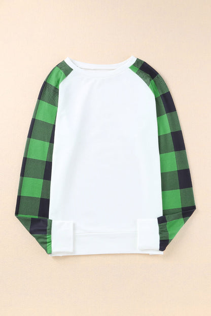 Buffalo Plaid Long Sleeve Sweatshirt | Green