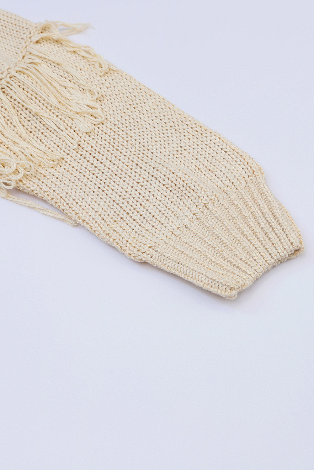 Boho Tasseled Knitted Sweater | Khaki