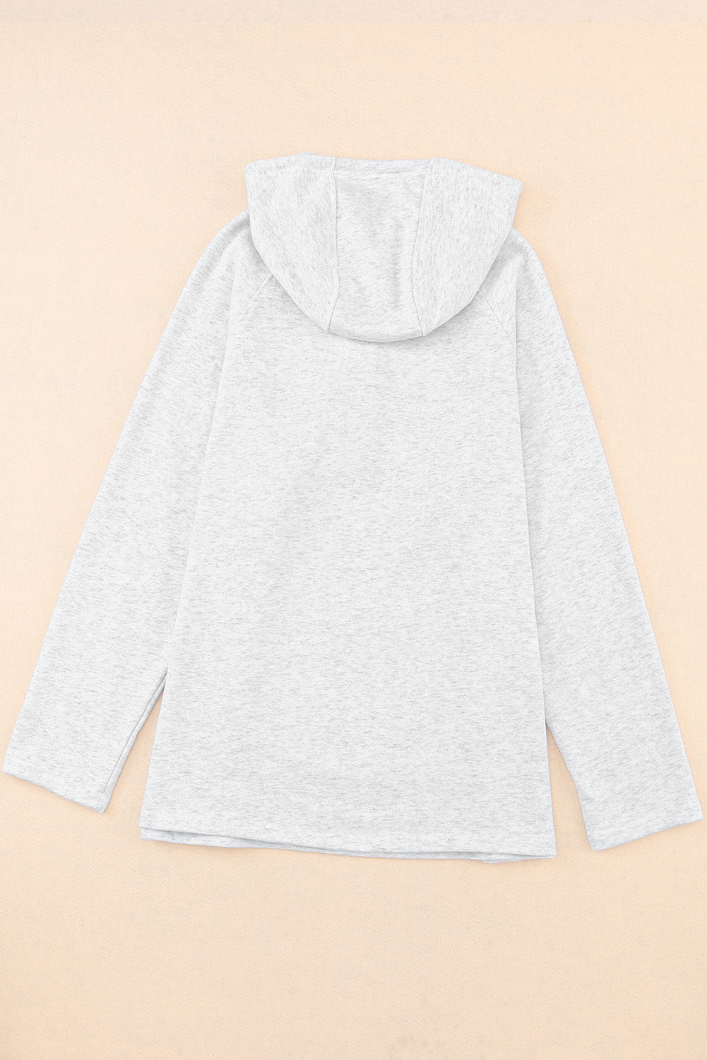 Plus Size Kangaroo Pocket Henley Button Hoodie | Gray