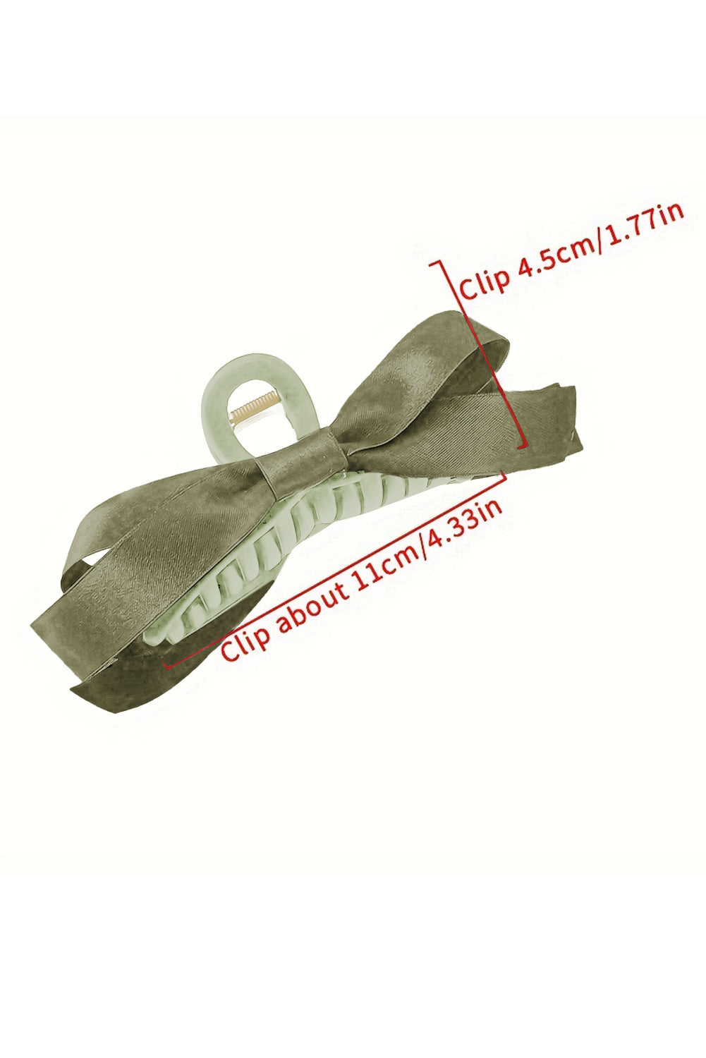 Bow Decor Large Hair Claw Clip | Mist Green