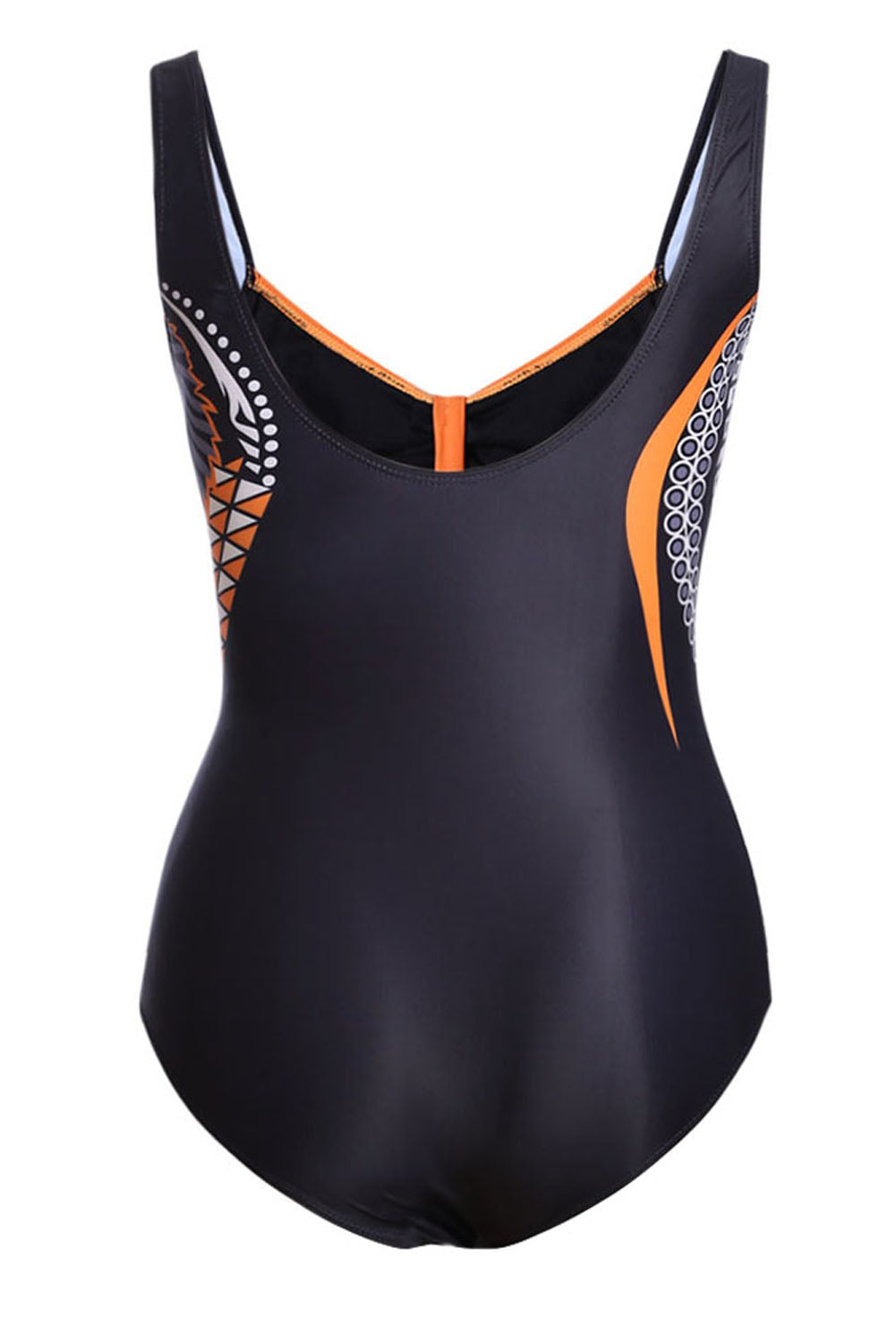 Tribal Print One Piece Swimsuit | Orange