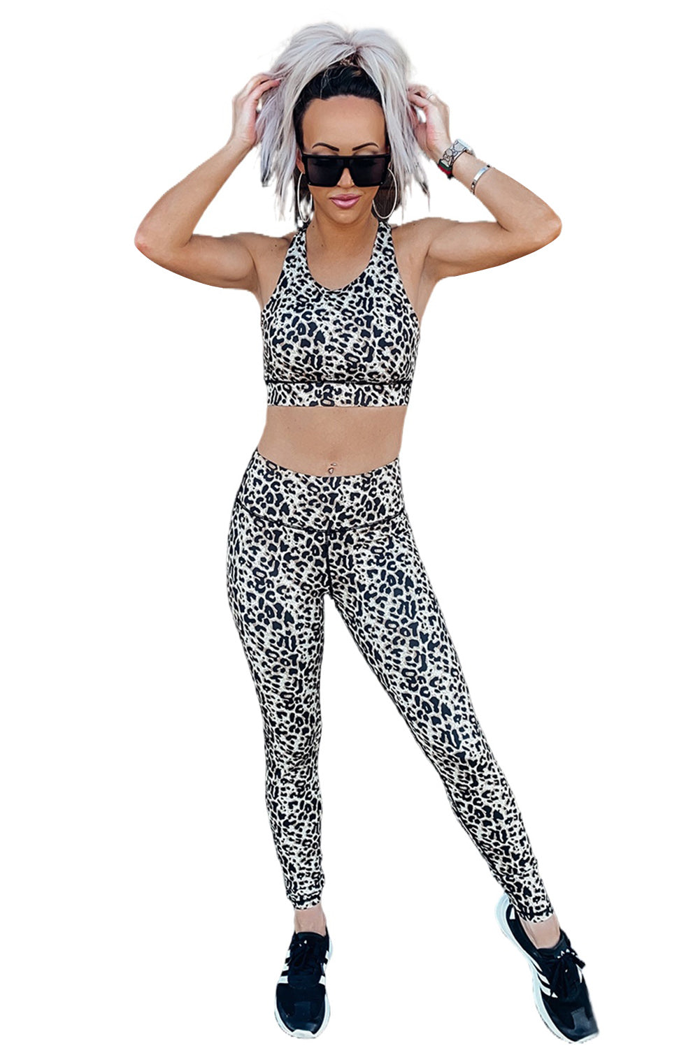 Bra Leggings Sports Set | Leopard