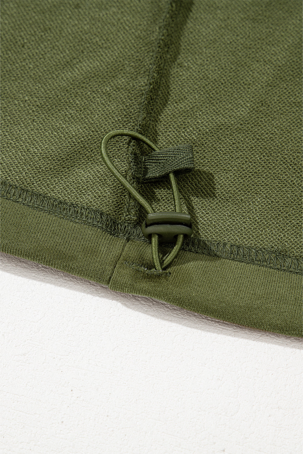 Solid Kangaroo Pocket Half Zipper Oversized Hoodie | Moss Green