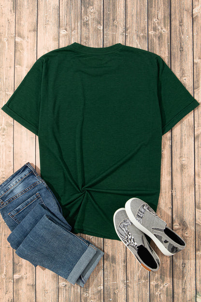 St Patrick Clover Patch Sequin Graphic T-Shirt | Green