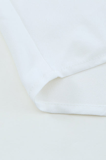 Solid Pocket Long Sleeve Button-Up Shirt | White