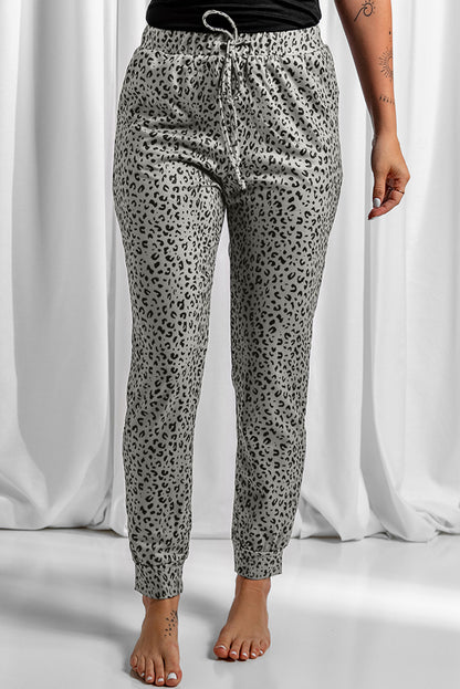 Breezy Leopard Joggers | Khaki