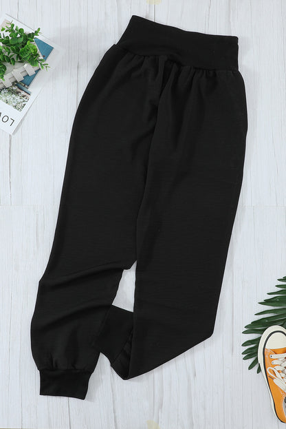 Pocketed Casual Joggers | Black