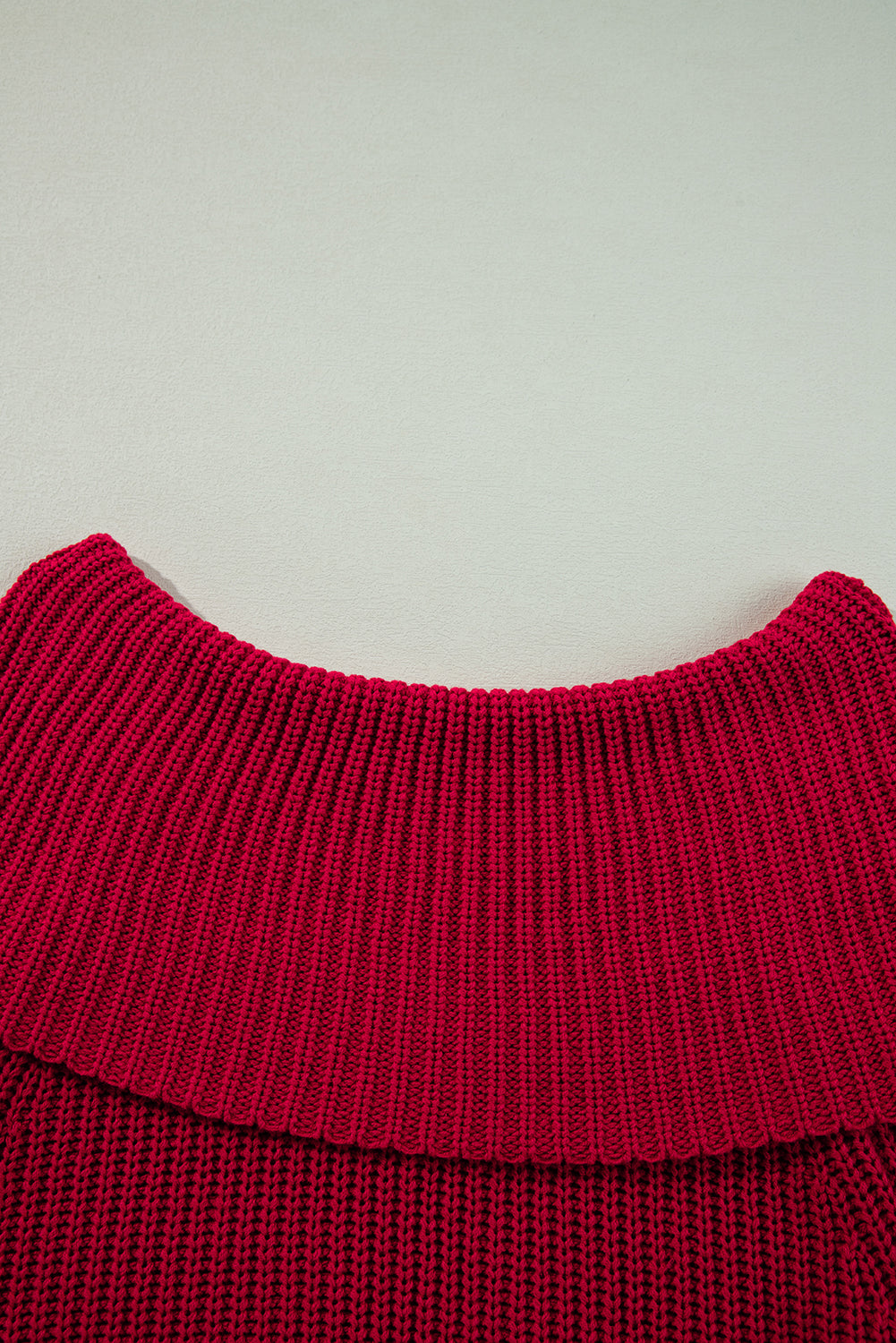 Off-The-Shoulder Knit Sweater | Racing Red