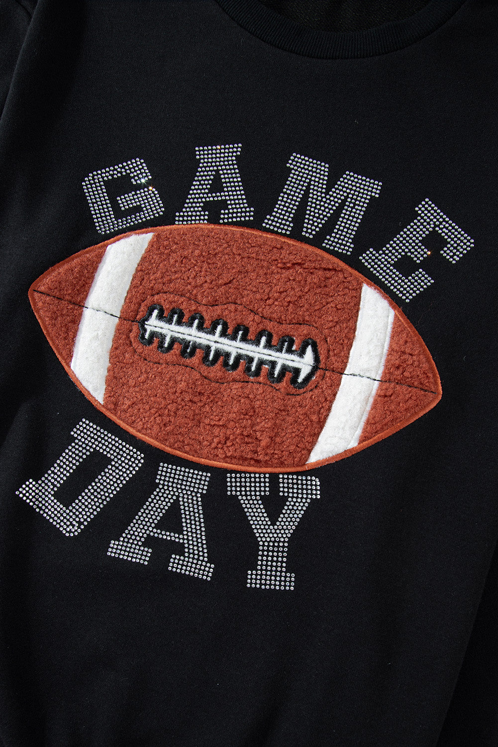 Game Day Rugby Football Graphic Pullover And Shorts Casual Outfit | Black