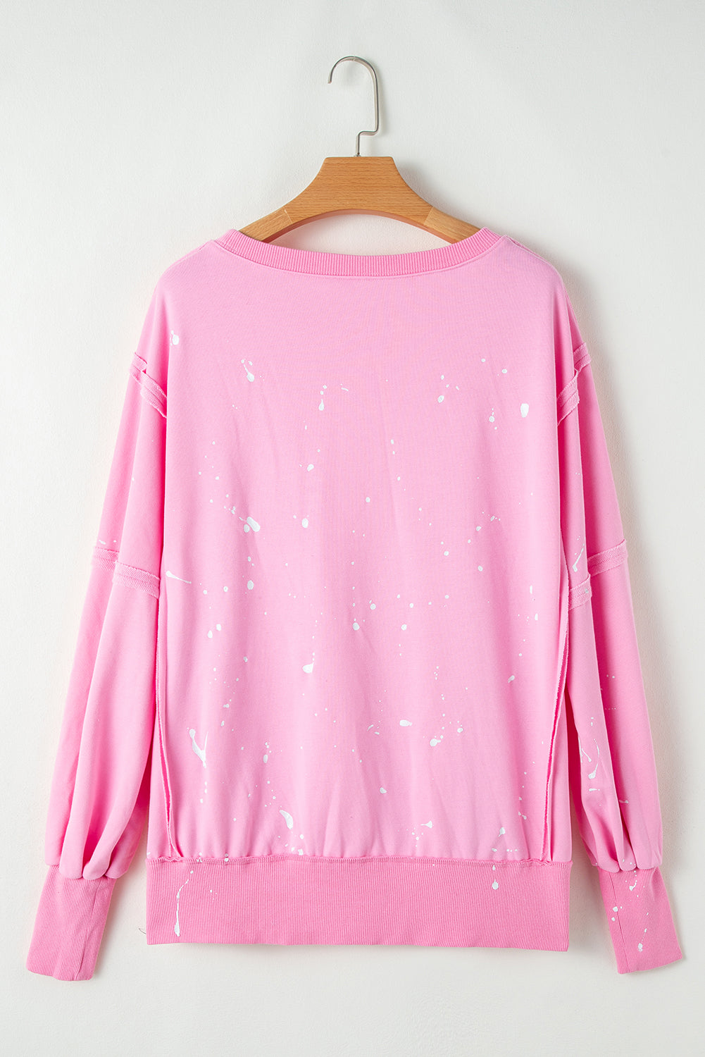 Splash Spots Exposed Seam Baggy Sweatshirt | Bonbon