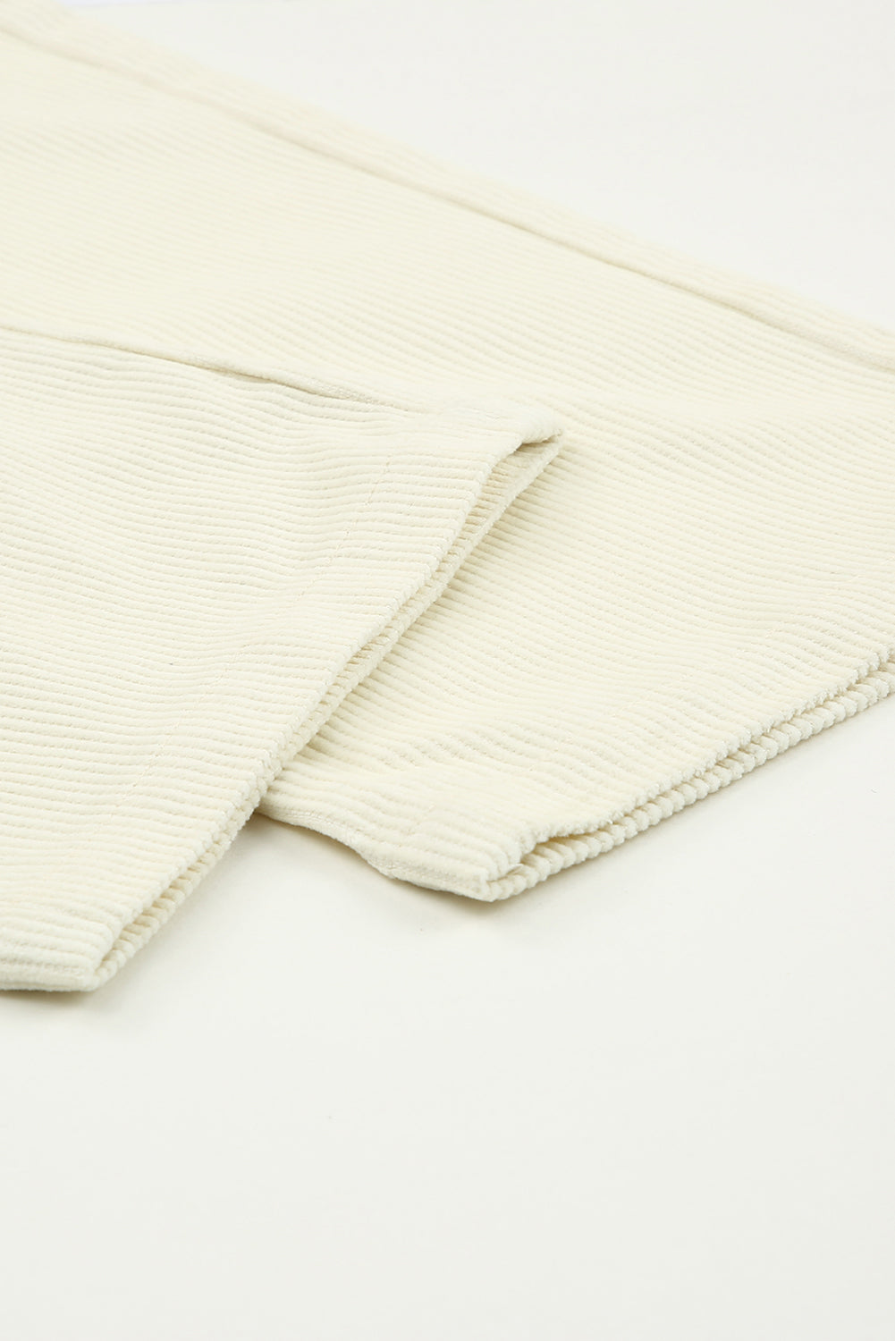 Corduroy High Waist Straight Leg Pants | Beige