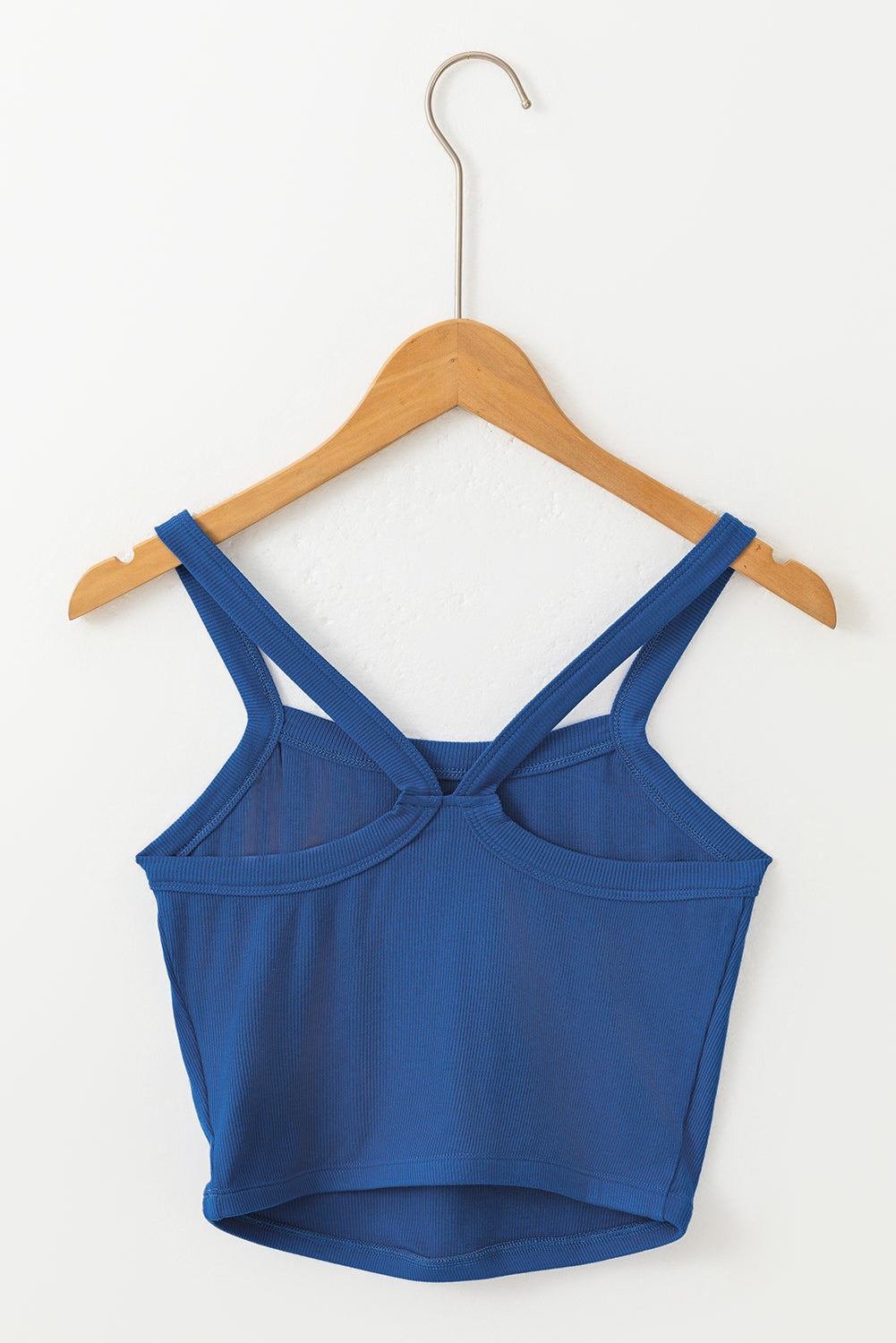 Athletic Ribbed Cropped Cami Top | Navy Blue