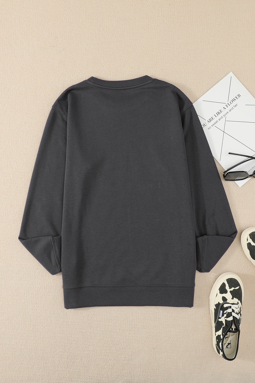 Good Vibes Graphic Pullover Sweatshirt | Gray