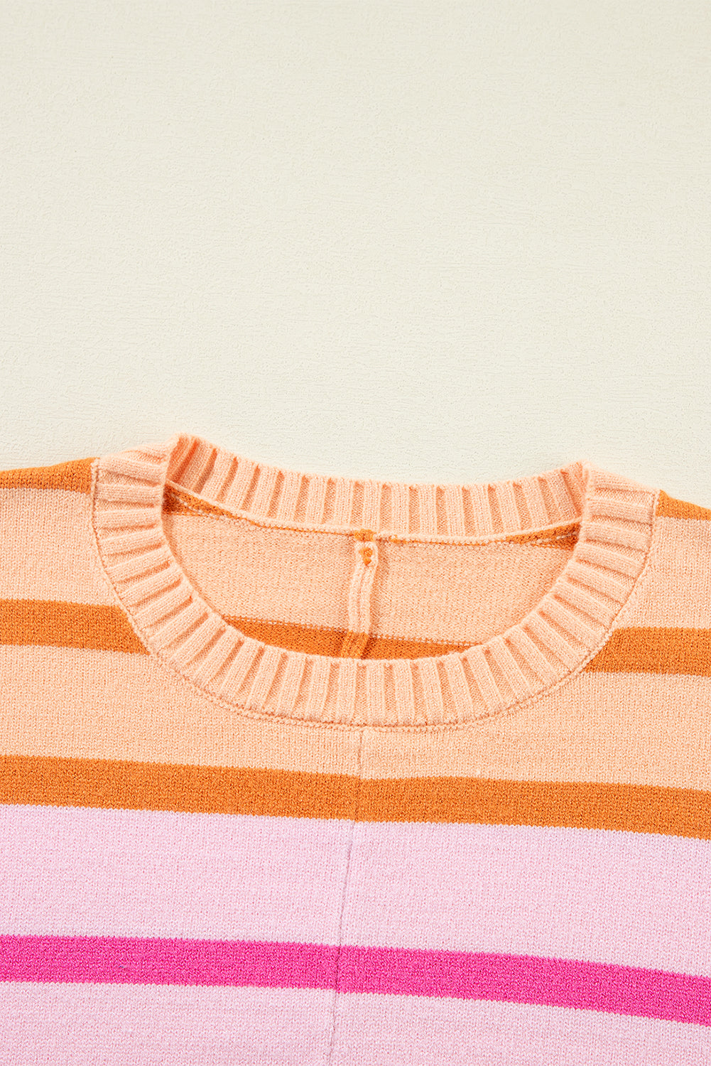 Gradient Ribbed Edge Loose Sweater | Multicolour