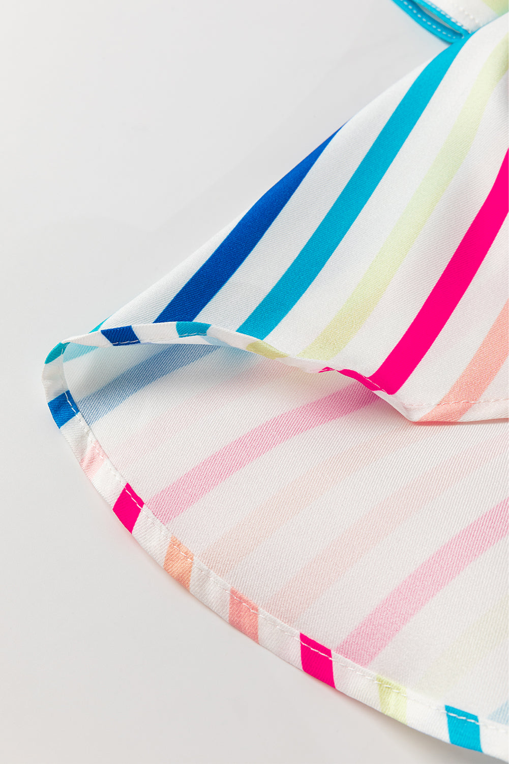 3/4 Sleeve Button Up Casual Shirt | Pink Stripe