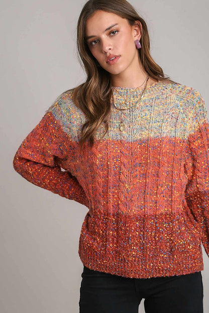 Colourful Confetti Wool Ball Knitted Sweater | Multicolour