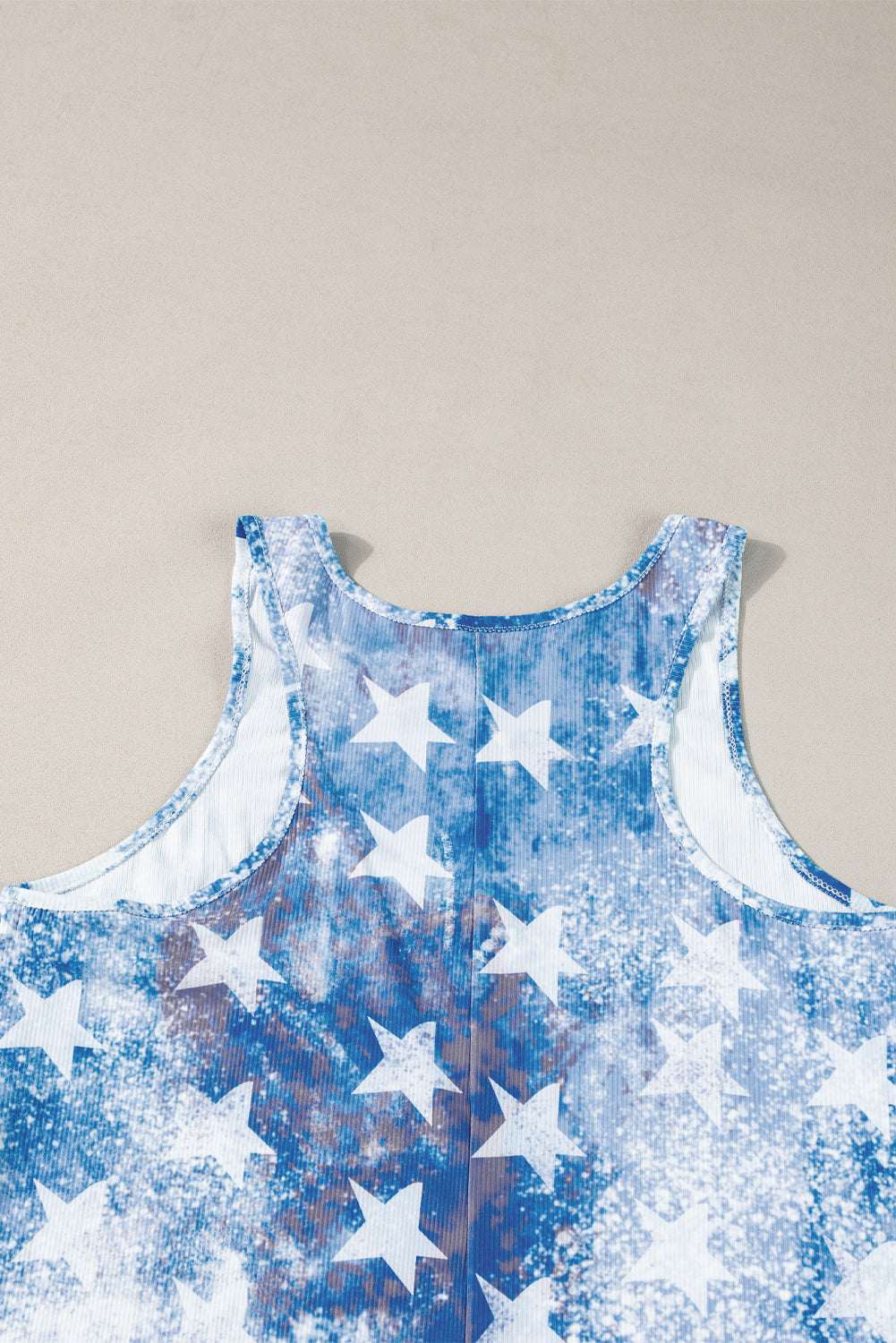 Vintage Washed Flag Print Shift Tank Top | Blue