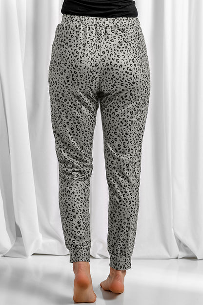 Breezy Leopard Joggers | Khaki