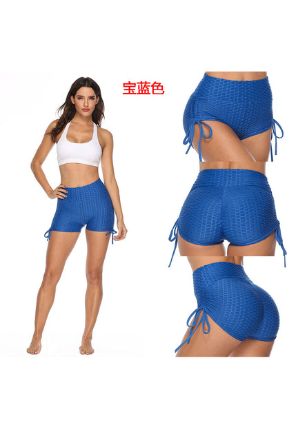 Butt Lifting High Waist Yoga Shorts | Blue