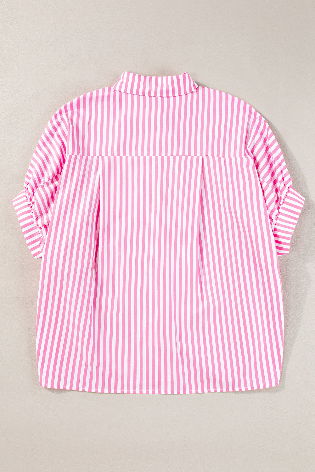 Dolman Sleeve Oversize Shirt | Pink Stripe