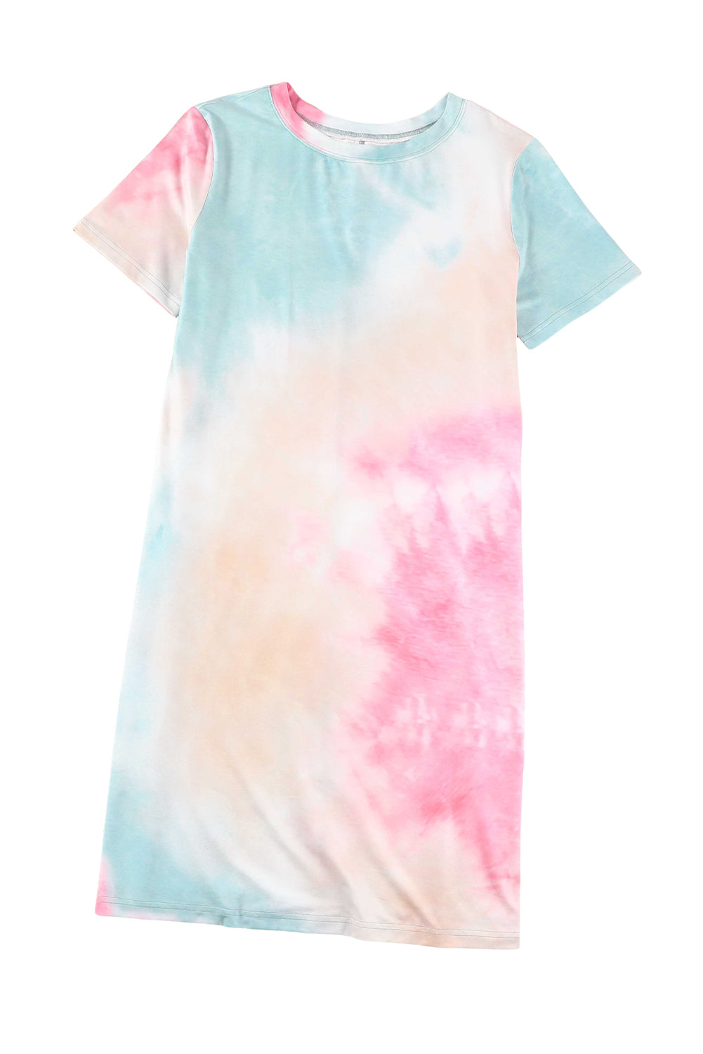 Tie Dye Oversized Slit Tee Dress | Multicolour